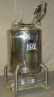 Used- Lee Industries Polished Pressure Tank, Model 250DBT, 250 gallon, 316 stainless steel, vertical. 40