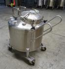 Used- Lee Industries Pressure Mix Tank, 250 Liter, Model 250 LDBT, 316L Stainless Steel, Vertical. Approximate 30