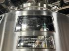 Used Lee Industries 300 Gallon Tank, Model 300DBT, 316L Stainless Steel, Vertical. Approximate 44