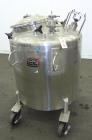 Used Lee Industries Pressure Tank, 132.1 Gallon (500 Liter), Model 500LDBT, 316 Stainless Steel, Vertical. Approximate 34” diameter x 30” straight side. Dished top and bottom. Internal rated Full Vac...