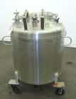 Used Lee Industries Pressure Tank, 132.1 Gallon (500 Liter), Model 500LDBT, 316 Stainless Steel, Vertical. Approximate 34” diameter x 30” straight side. Dished top and bottom. Internal rated Full Vac...