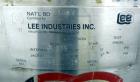 Used Lee Industries Pressure Tank, 132.1 Gallon (500 Liter), Model 500LDBT, 316 Stainless Steel, Vertical. Approximate 34” diameter x 30” straight side. Dished top and bottom. Internal rated Full Vac...