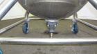 Used Lee Industries Tank,  50 Gallon, Model 50A, 316 Stainless Steel, Vertical. Approximate 30” diameter x 27” deep. Dished top, hemispherical bottom. Off center Lightning Vektor air operated agitato...