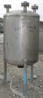 Used Lee Metal Products Pressure Tank, 100 gallon, model DBT, 316 stainless steel, vertical. Approximate 30