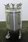 Used Letsch Pressure Tank, 50 Gallons, 316L Stainless Steel, Vertical. 24’’ Diameter x 24’’ straight side, dished top and bottom. Internal rated 20 psi at 300 degrees F. Re-rated by Precision Stainle...