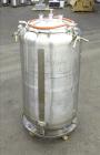 Used- Letsch Pressure Tank, 60 Gallon Capacity, 316L Stainless Steel, Vertical. Approximate 23