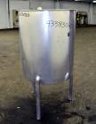 Used Lomax Stainless Steel Equipment Tank, 100 Gallon, Model SA100, 304 Stainless Steel, Vertical. Approximate 30-1/2” diameter x 36” straight side. Open top, no cover, slight coned bottom. 2” Tri-cl...