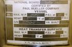 Used Mueller Pressure Tank, 250 Liter(66.04 Gallon), 316 Stainless Steel, Verti