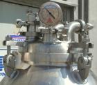Used Mueller Pressure Tank, 66 Gallon, model F, 316L stainless steel, vertical. 24