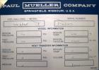 Used Mueller Pressure Tank, 430 Liter (113 Gallon), Model F, 316L Stainless Steel, Vertical. 30