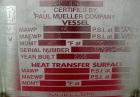 Unused-NEW: Mueller pressure tank, 470 gallon, 304/304L stainless steel, vertical. 48