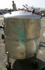 USED: Mueller tank, 300 gallon, 304 stainless steel, vertical. 44