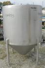Used W.H.E. Bio-Systems Tank, 325 gallon, 304 stainless steel, vertical. 48 1/2