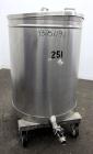 Used- Tank, 200 Gallon, 304 Stainless Steel, Vertical.  Approximately 38