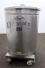 Used- Tank, 200 Gallon, 304 Stainless Steel, Vertical.  Approximately 38