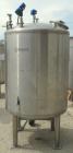 Used- Tank, 440 Gallon, 304 Stainless Steel, Vertical. 48