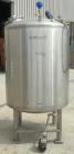 Used- Tank, 440 Gallon, 304 Stainless Steel, Vertical. 48