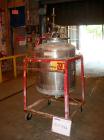 Used Buckley Iron Works Pressure Tank, 100 gallon, stainless steel, vertical. 30