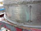 Used Buckley Iron Works Pressure Tank, 100 gallon, stainless steel, vertical. 30'' diameter x 28'' straight side, dished top and bottom. Internal rated 50 psi at 300 deg F. Openings: top approximate ...