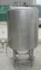 Used- Tank, 100 gallon, 321 stainless steel, vertical. 30