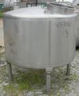 Used Tank, 300 Gallon, 316 Stainless Steel, Vertical. Approximately 52