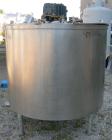 Used Tank, 425 gallon, 316 stainless steel, vertical. Approximately 54