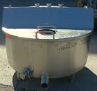 Used- Tank, approximate 70 gallon, 316 stainless steel, vertical. Approximate 37