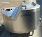 Used Tank, approximate 70 gallon, 316 stainless steel, vertical. Approximate 37