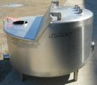 Used- Tank, approximate 70 gallon, 316 stainless steel, vertical. Approximate 37