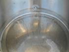 Used Tank, approximate 70 gallon, 316 stainless steel, vertical. Approximate 37