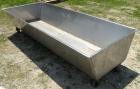 Used Trough/Tank, 150 Gallon, 316 Stainless Steel Horizontal. Trough measures approximately 94