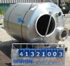Used Tank, 375 Gallon, 304 Stainless Steel, Vertical. Approximately 46