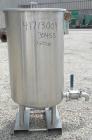 Used Lewis Process Systems Tank, 60 Gallon, 304 Stainless Steel, Vertical. 22