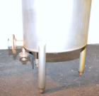 Tank, 65 Gallon, 304 Stainless Steel, Vertical. 24-1/2’’ Diameter x 33’’ straight side. Flat open top with a 1 piece cover, sloped bottom. Openings side 2’’, 2-1/2’’ tri-clamp, 3’’ side bottom outlet...