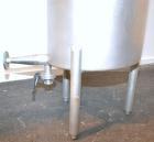 Used Tank, 65 Gallon, 304 Stainless Steel, Vertical. 24-1/2’’ Diameter x 33’’ straight side. Flat open top with a 1 piece cover, sloped bottom. Openings side 1-1/2’’, 1-1/2’’ tri-clamp, 2’’ tri-clamp...