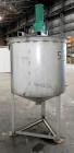 Used- Tank, 275 Gallon, 304 Stainless Steel, Vertical. Approximate 44-3/4