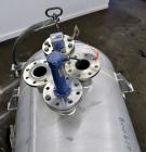 Used Inox-Maurer AG Tank, 760 Liter (200 Gallon), 316L Stainless Steel, Horizontal. Approximate 31” diameter x 51” straight side, dished ends. Internal rated -1/2 bar (-14.50/29 psi) at 120 degrees C...