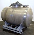 Used Inox AG Pressure Tank, 1600 Liter (422 Gallon), 316L Stainless Steel, Horizontal. Approximate 44” diameter x 54” straight side, dished ends. Internal rated -1/2 bar (-14.5/28 psi) at 50 degrees ...