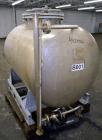 Used Inox AG Pressure Tank, 1600 Liter (422 Gallon), 316L Stainless Steel, Horizontal. Approximate 44” diameter x 54” straight side, dished ends. Internal rated -1/2 bar (-14.5/28 psi) at 50 degrees ...