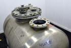 Used Inox AG Pressure Tank, 1600 Liter (422 Gallon), 316L Stainless Steel, Horizontal. Approximate 44” diameter x 54” straight side, dished ends. Internal rated -1/2 bar (-14.5/28 psi) at 50 degrees ...