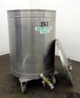 Used Tank, 200 Gallon, 316 Stainless Steel, Vertical.  Approximately 38