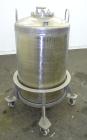 Used Tank, 50 Gallon (189 Liter), 316 Stainless Steel, Vertical. Approximate 24