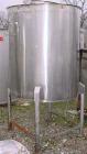 Used Tank, 250 gallon, stainless steel, vertical. 40