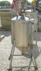 Used Tank, 50 Gallon, 316 Stainless Steel, Vertical. 24