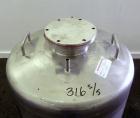 Used Northland Stainless Pressure Tank, 200 Liter (52.8 Gallon), 316L Stainless Steel, Vertical.24’’ Diameter x 22’’ straight side, dished top and bottom. Internal rated -8.8/30 psi at -20 to 300 deg...