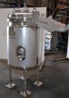 Used Northland Stainless Pressure Tank, 500 Liter (132.12 Gallon), 316L Stainless Steel, Vertical. 30” Diameter x 37” straight side. Bolt on counter balanced hinged dished top, dish bottom. Internal ...