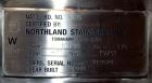 Used Northland Stainless Pressure Tank, 500 Liter (132.12 Gallon), 316L Stainless Steel, Vertical. 30” Diameter x 37” straight side. Bolt on counter balanced hinged dished top, dish bottom. Internal ...