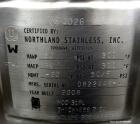 Unused- Northland Stainless Pressure Tank, 200 Liter (52.8 Gallon), 316 L Stainless Steel, Vertical.  24