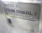 Unused- Northland Stainless Tank, 750 Liter (198 Gallon), 316 L Stainless Steel, Vertical.  38” Diameter x 45” straight side, flat bolt on top, dished bottom, rated to 150 degrees F.  Openings:  top ...