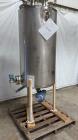 Used- Nova Fabricating 150 Gallon Tank, 316L Stainless Steel, Vertical. Approximate 30